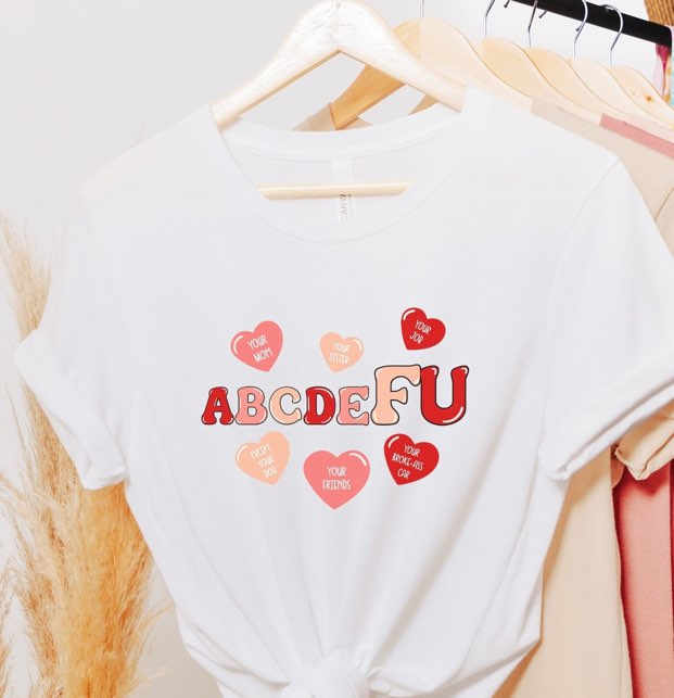 Red & Pink Hearts Graphic T-Shirt
